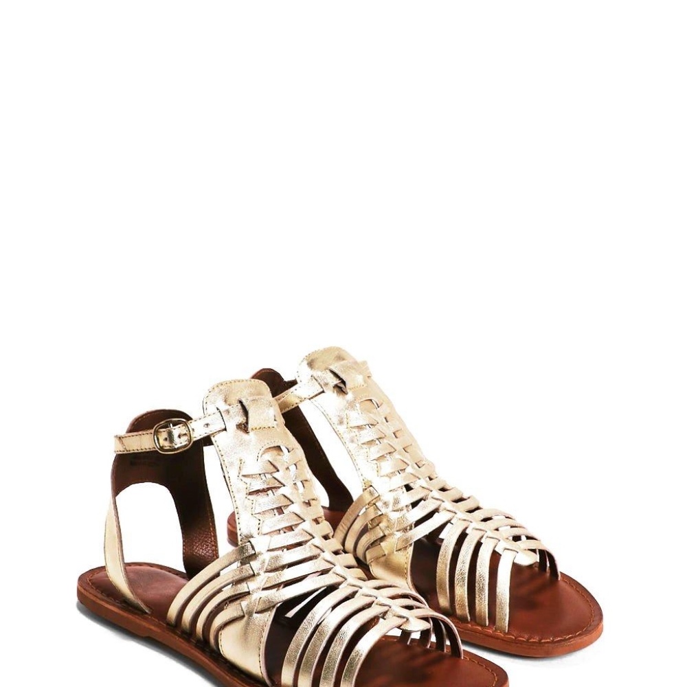 NWB Nasty gal gold metallic gladiator sandals